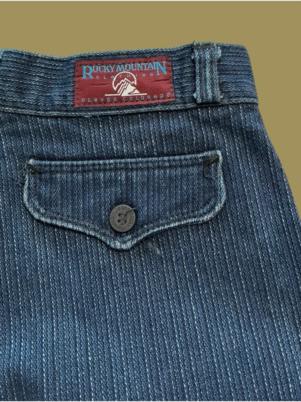 Rockies High-Rise Weave Striped Indigo Jeans - Picture 3 of 7